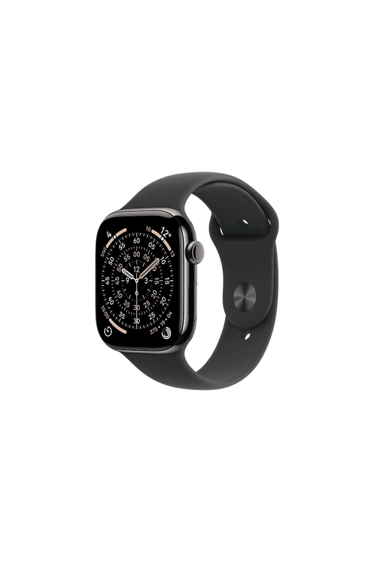 Apple MFD14TU/A Watch Series 11 GPS + Cellular 46mm Slate Titanium Case with Black Sport Band - S/M